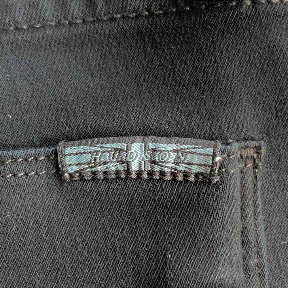 Hudson Black Distressed Skinny Jeans Sz 26 Stretch Low Rise Designer Denim Edgy